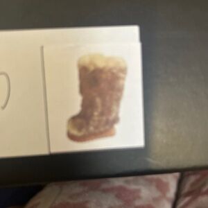 AKIRA AZALEA WANG LEOPOLD BROWN MULTI FLAT FUR BOOT Size 8.58.5